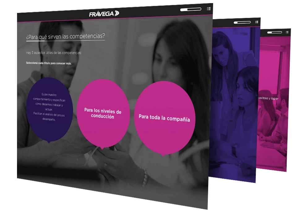 Screenshot of Fravega's learning solution