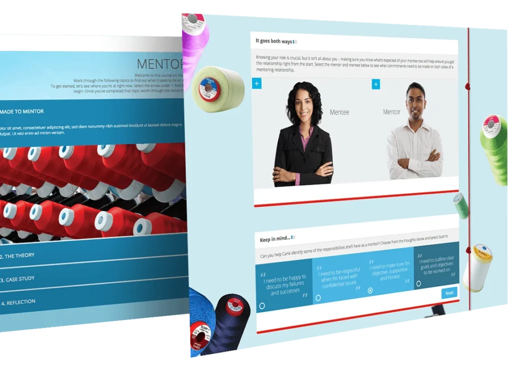 Screenshot of Coat's learning solution