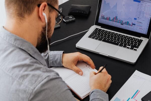 L&D professional planning a talent development strategy using data-driven insights