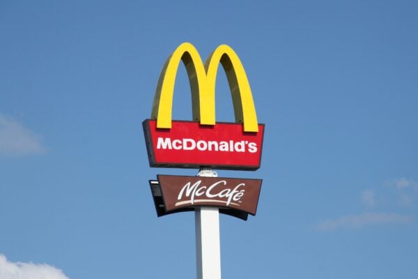 Photo of the iconic McDonald's 'M' sign outside a restaurant