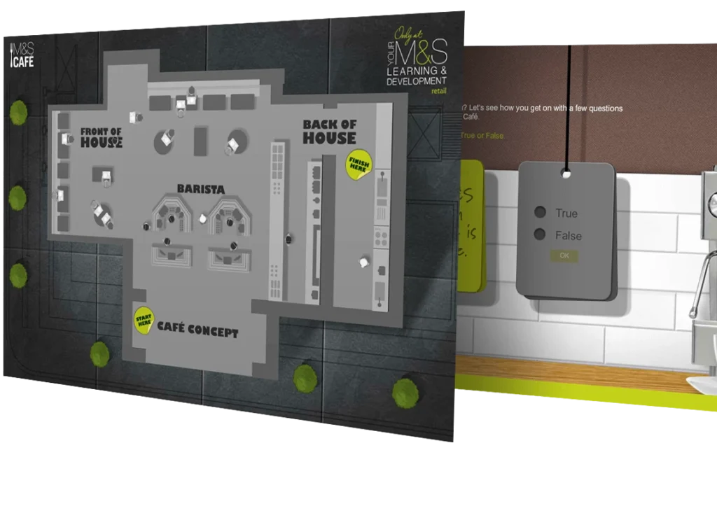 Screenshot of the M&S learning solution