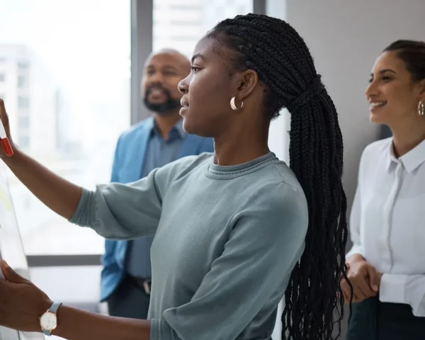 professionals talking